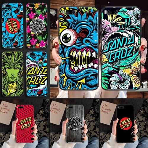 Santa Cruz Skateboards Phone case For Xiaomi Mi Max Note 3 A2 A3 8 9 9T 10 Lite Pro Ultra black painting waterproof tpu
