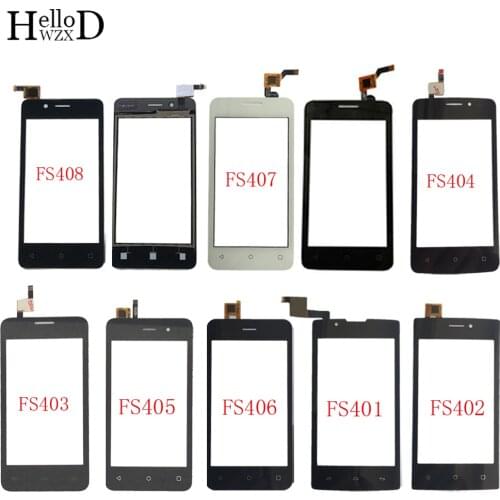 Touch Screen Digitizer Panel For FLY FS401 FS402 FS403 FS404 FS405 FS406 FS407 FS408 Touch Screen Front Glass Lens Sensor Glue