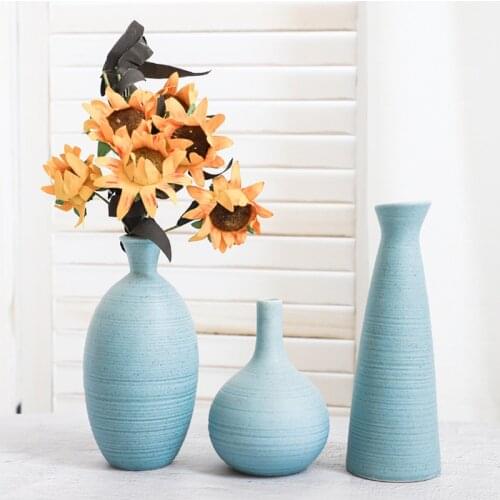 Modern Blue Vase S For Flowers Ceramic Table Vase Filler Decoration Home Kitchen Living Room Accessories Dining Table Planter Po