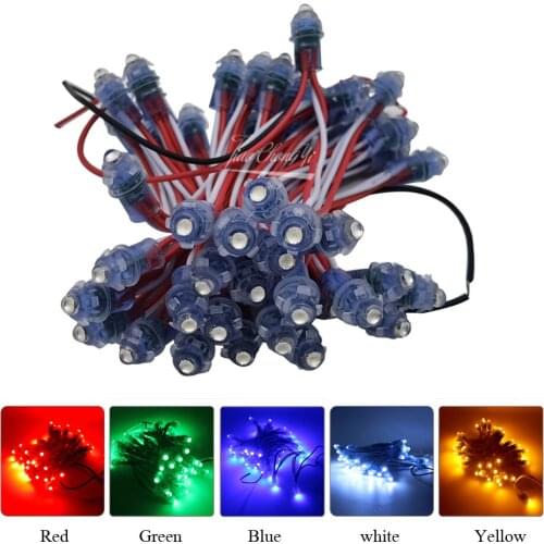 9mm LED Modules String Light DC12V 5V white red blue green yellow Outdoor Waterproof Advertisement LED Pixel Lights 50PCS /1set