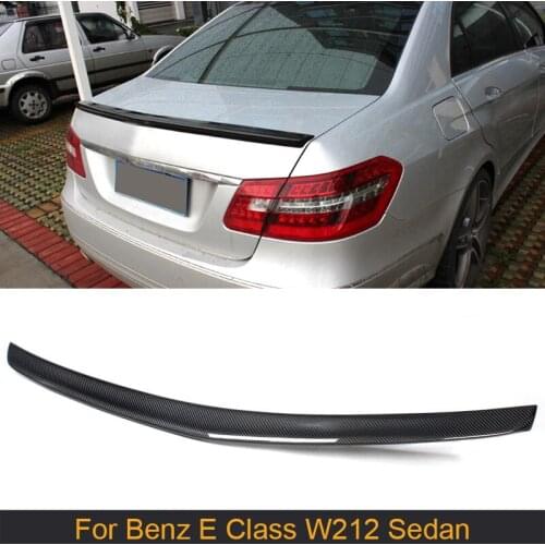 E Class Carbon Fiber Car Rear Spoiler Wing for Mercedes Benz W212 E300 E400 E500 E63 AMG Sedan 4 Door 2010 - 2015 Trunk Lip Wing