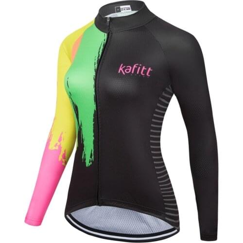 Kafitt Summer Feminine Cycling Long Sleeve Shirt Road Bike Blouse Lightweight Sport Riding Clothing Professional Team Jacket New