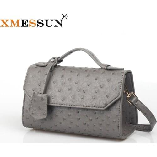 XMESSUN Brand Designer Ostrich Leather Crossbody Bags for Women 2021 Summer Totes Shoulder Bag Lady Luxury Handbags and Purses