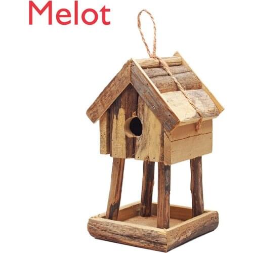 Log Feeder Small Bird Nest Outdoor Hanging Feeder Balcony Cloth Garden Food Garden Decoration