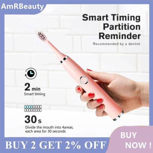 Electric Toothbrush New Style Sonic 5 Files Adult Household Soft Bristle USB Rechargeable Waterproof Couples Electric Toothbrus