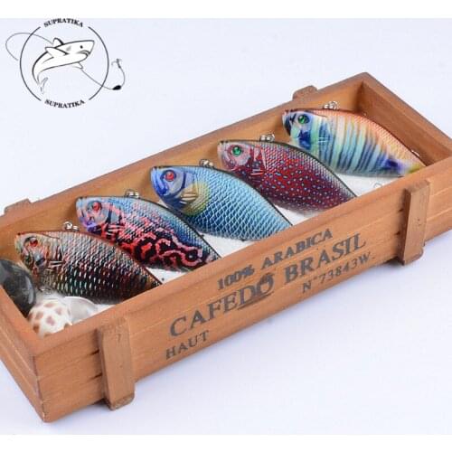 1Pcs 3D Painting VIB Lures 6.5cm/12g Lifelike Crankbait Vibrate Artificial Japan Sea Fishion Hard Baits Wobblers