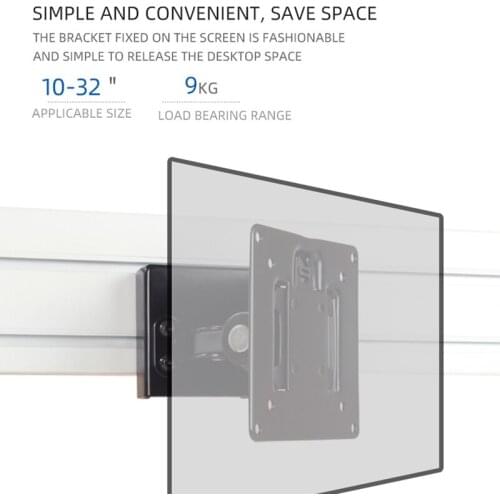 10"-32" Full Motion Monitor Mount Parts Tilt Swivel LCD Wall Bracket 360 Rotate Pc Monitor Pipe Mount Desk Organizer Suporte P01