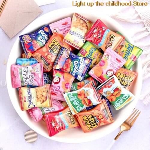 10Pcs 1:12 1:6 Dollhouse Miniature Simulation Candy Dolls Kitchen Accessories Color Random