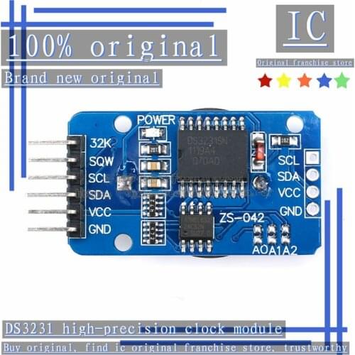 100% Brand new original 1PCS DS3231 high precision clock module AT24C32 storage/IIC interface RTC