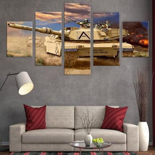 HD Canvas Painting Wall Art 5 Pieces/Pcs War Thunder Modern Printing Type Poster Pictures Modular Artwork Vintage Home Decor