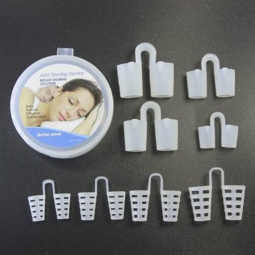 8pcs Hot Sale Anti Snoring Silicone Nose Clip Magnetic Stop Snoring Nose Clips Anti-Snoring Apnea Sleeping Aid Device