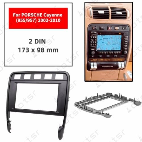 Car Radio Fascia Stereo Panel Plate For PORSCHE Cayenne (955/957) 2002 2003 2004 2005 2006 2007 2008 2009 2010 Frame Dash Kit