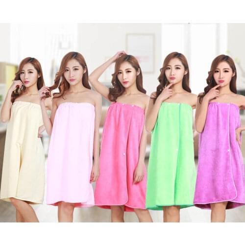Sauna Clothes Beach Spa Bathrobes Absorbent Fast Drying Bath Towel Bath Skirt Portable Microfiber Boob Tube Top WF106