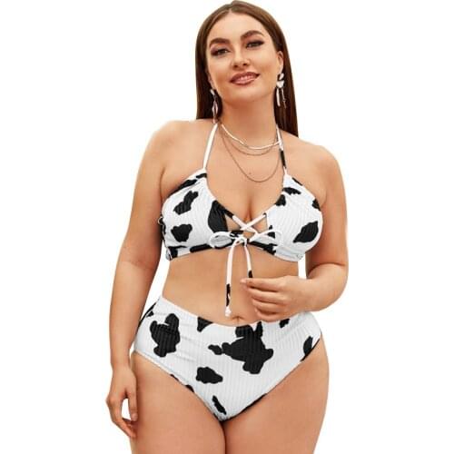 Bikini 2021 Plus Size 2 Pieces Set Luxury Two Piece Designer Swimsuit Bathing Suit Swimwear Sexy Cows Swimming Suit for Women