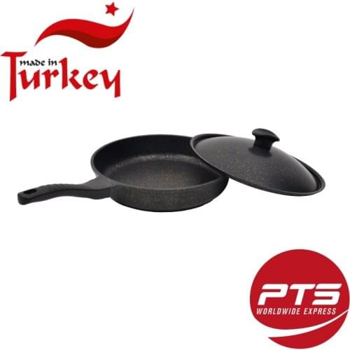 Turkish Brand Nurgaz Cast Iron Frying Pan Cookware Pot Household Kitchen Cooking Tool Cookware Granite Casting Camping Pan 28 cm