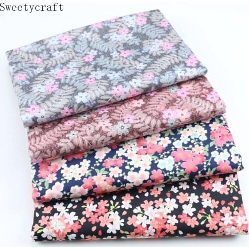 Flower Cotton Printed Fabric DIY Sewing Fabric For Home Textile Baby Dress Sheet Patchwork Quilt Cloth Tecidos Tilda 160x50cm