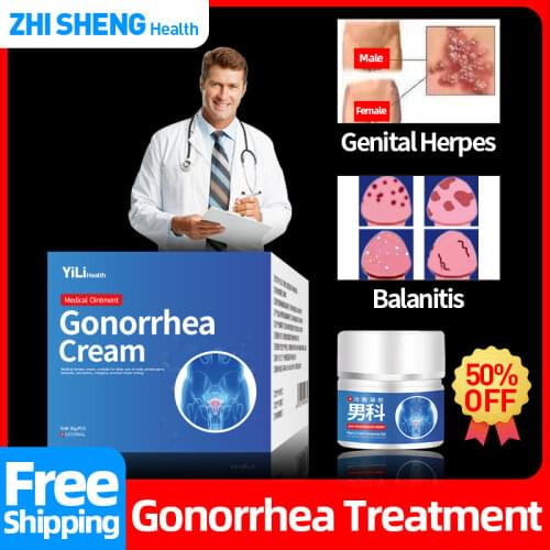 Gonorrhea Infection Medicine Syphilis Cream Penile Genital Herpes Remove Ointment Relieve Balanitis Inflammation STD Treatment