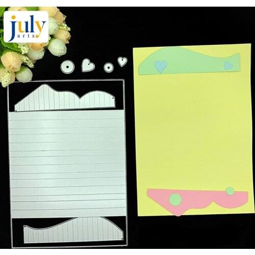 Julyarts Cutting Dies Heart Rectangle Irregular Figure for Scrapbooking Card Making Album Embossing Paper Crafts Die Cuts