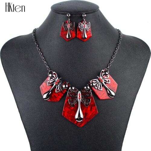 MS1504191 Fashion Dragonfly Jewelry Sets Womans Necklace Earring Set Wedding Jewelry Sets New High Quality Bright Colors