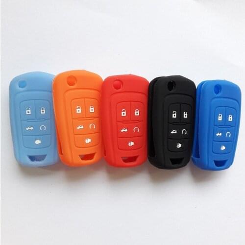 Skin Jacket Silicon Cover For Car Opel Astra Zafira B Meriva Flip Remote Key 5 Button Keyless
