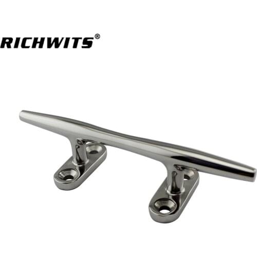 New 1PC AISI 316 Stainless Steel Boat Deck Hollow Open Base Cleat Flush Mooring Cleat 4 inch To 12 inch For Marine Yacht Ship
