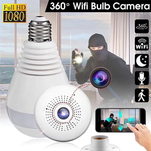 360 Degree Panoramic Wifi 1080P IP Camera Light Bulb Home Security Video Surveillance Wireless CCTV Fisheye Network HD Cameras
