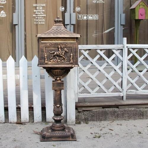 Vintage style mailbox multi-color erectupright Cast Iron postbox Garden decoration newspaper mailbox