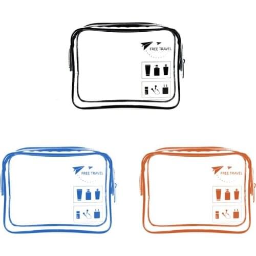 Portable Transparent Travel Cosmetic Bag Makeup Case Pouch Toiletry Zip Wash Toiletry Organizer