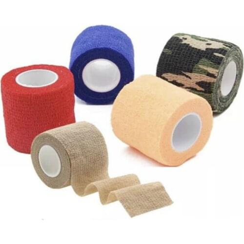 2.5cm*4.5m Self-Adhesive Elastic Bandage First Aid Medical Health Care Treatment Gauze Tape