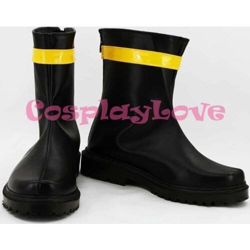 Sega No brand girls Koizumi Hanayo Cosplay Shoes Newest Custom Made Japanese Anime Lovelive! Black Boots For Halloween Christmas