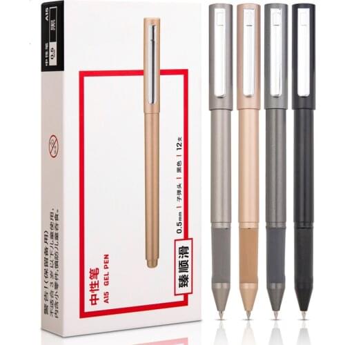 01Pcs 0.5mm Black Ink Large Capacity Ball Point Pen Ballpoint Gel Pens Handle Replaceable Refills Rod School Office Supplies