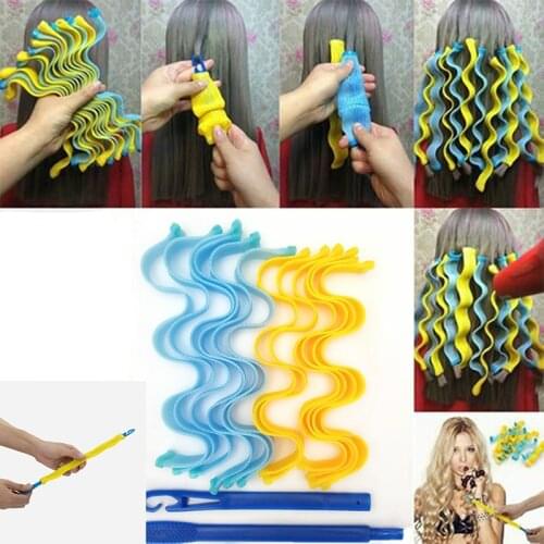 30cm Hair Curler rolle 12pcs Wavy Curls magic curling stick durable beauty makeup curling stick wave formers hair style tool