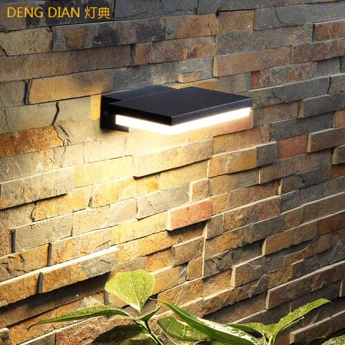 Modern Led Wall Light Outdoor Waterproof wall lamp Aluminum Front door Light Balcony hallway Garden Aisle 9W Porch Light 220-240