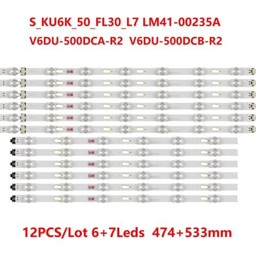 LED Backlight Strip For Sam Sung 50" TV UN50KU6300 UE50KU6000 V6DU-500DCB-R2 500DCA-R2 LM41-00253A 39657A 39658A S_KU6K_50_FL30