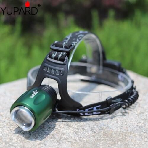 YUPARD XM-L T6 LED Zoom Headlamp Torch light 2*18650 Head lamp Rechargeable battery Light for Outdoor Sport fishing camping