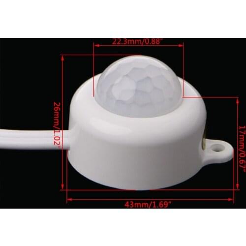 USB LED Light Strip Switch DC5-24V Human Body Infrared PIR Motion Sensor Switch 649E
