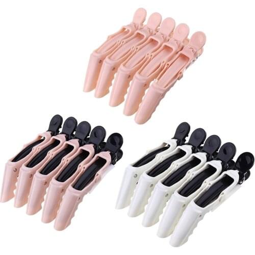 5Pcs Hairdressing Alligator Sectioning Hair Clips Bow Hairpins Hair Styling Accessories Salon Hairstyling Barber Tool