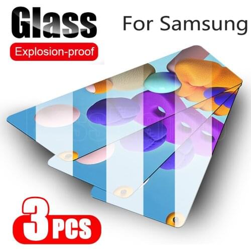 3 PCS Screen Protector for Samsung A21s Tempered Glass for Samsung A51 A71 4G A01 A21 A31 A10S A20S A30S A50S M30S Glass Film