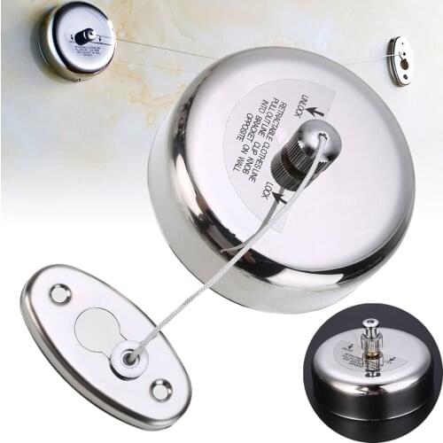 1Pcs 2.5m Clothesline Rope Stainless Steel Retractable Square Round Clothesline outdoor Clothes Dryer Laundry Products