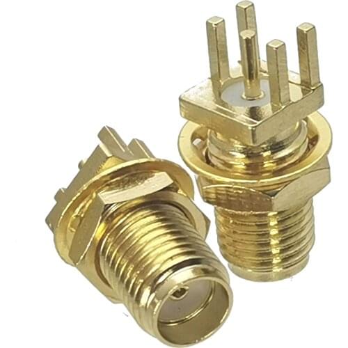 1Pcs SMA female jack nut bulkhead solder PCB clip mount RF Coaxial connector