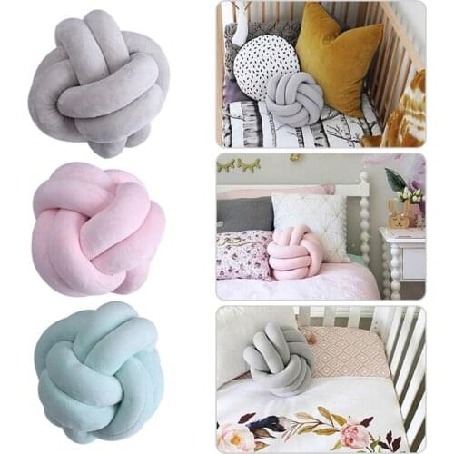 28Decorative Pillows INS Nordic Cushion Innovative Handmade Knotted Knot Ball Home Baby Pillow Cushion Simple Car Cushions F