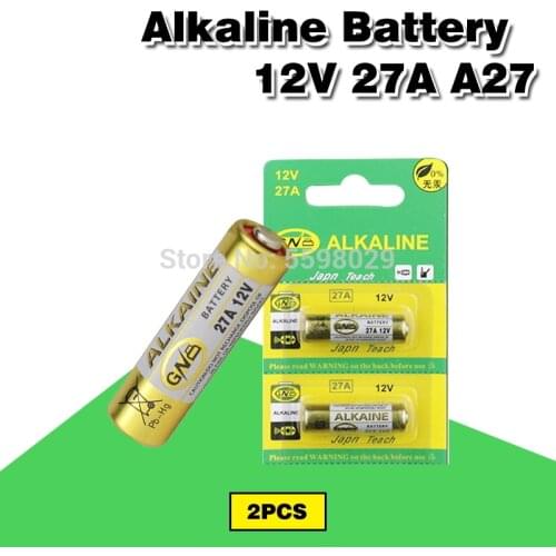 2pcs 12V 27A A27 Alarm-Remote Dry Alkaline Battery Cells 27AE 27MN High Capacity Car Remote Toys Calculator DoorBell