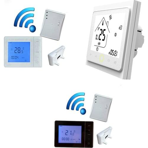 Thermostat Wireless Thermostat RF Control 5A Wall-Hung Boiler Heating Thermostat Digital LCD 3A Modbus Temperature Controller