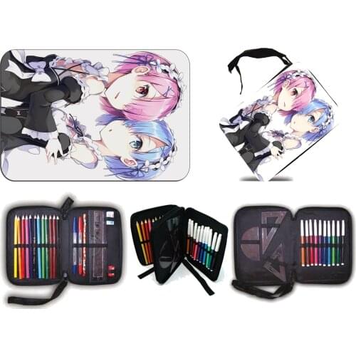 MERCHANDMANIA case RE ZERO RAM REM SUBARU school ANIME school boy girl pencils pen custom offer
