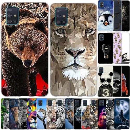 For Samsung Galaxy A51 Case Soft TPU Silicon Phone Back Cover For Samsung A51 Case Etui Protective Bumper Fundas Coque Capas