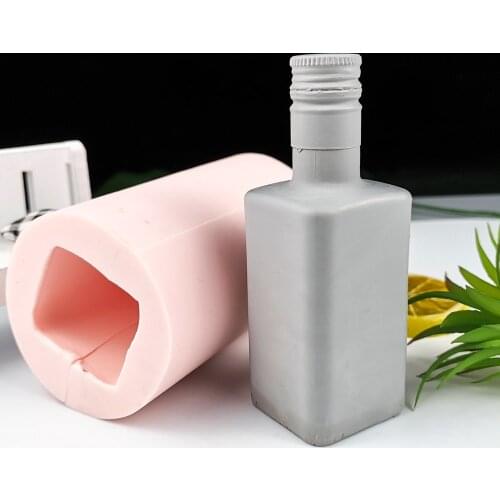 PRZY Wine Bottle Soap Molds 3D Bottle Mould Silicone Fondant Soap Molds Handmade Mold Clay Resin Candle Mould