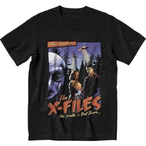 The X Files T-Shirt Graphic Spooky Mulder Scully Dana Fox Cases TV The Truth Is Out There Tshirt Short Sleeve T Shirt Cotton Tee