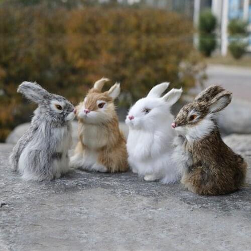 14CM Simulation Animal Rabbit Toy for Gift Decoration Christmas Gift Birthday Present Home Decoration Accessories Modern