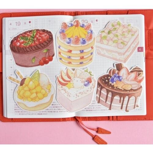 6 Designs Sweet Cakes Washi Tapes Bullet Journal Masking Tape Adhesive Tape DIY Scrapbooking Washi Stickers