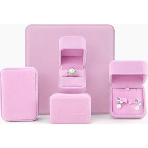 Jewellery Boxes Square Necklace Ring Earrings Bracelet Velvet Boxes Gift Box Packaging Boxes for Valentines Day New Year Gifts